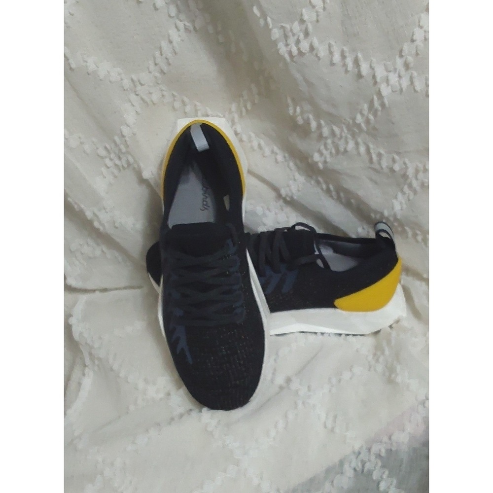 Allbirds Tree Flyer Running Shoes Black Yellow Women 7.5 Sustainable Sneakers - Picture 3 of 6